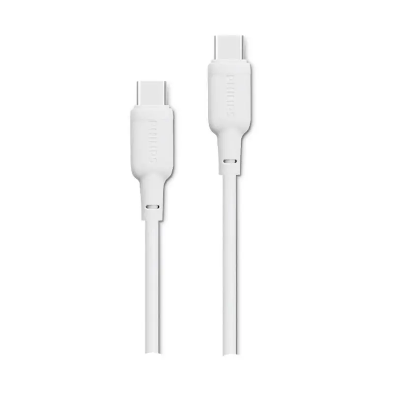کابل شارژ USB-C to USB-C فیلیپس مدل DLC6541 با طول 1.2 متر توان 60 وات